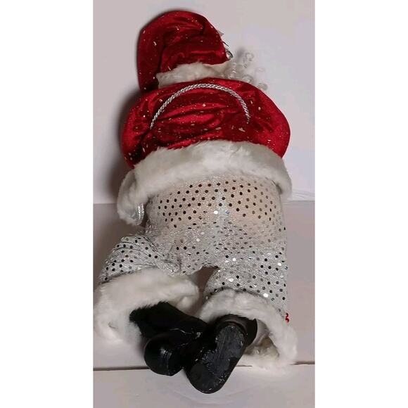 Santa Shelf Sitter Handmade Resin Face Hands Boots 14" - Picture 7 of 16